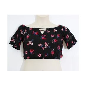 Bleuh Ciel Off Shoulder Crop Top